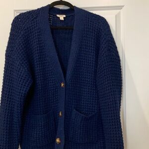 a.n.a Deep Navy Chunky Knit Cardigan